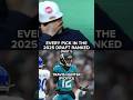 RANKING EVERY 2025 1ST ROUND NFL DRAFT PICK (Picks 1-16) #nfldraft #nfl #shorts