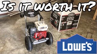 THE MOST EXPENSIVE PRESSURE WASHER LOWE'S SELLS REVIEW (SIMPSON Pro Series 4000PSI 3.5 GPM)