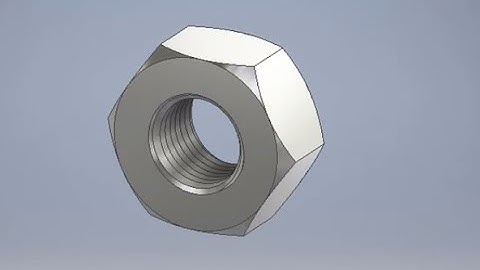 3D Modeling tutorial for beginners Autodesk Inventor Nut, Extrude, Hole, Chamfer