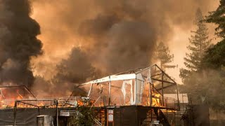 Firefighters in northern california are battling several wildfires the
wine country regions of napa and sonoma counties. county fire chief
barry bier...