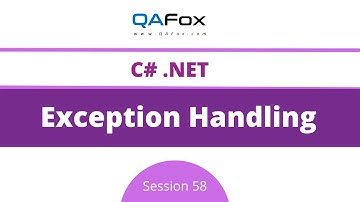 ExceptionHandling (C#.Net - Session 58)