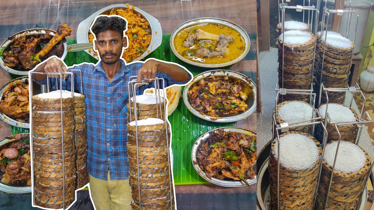 தஞ்சாவூர் அசத்தும் இடியாப்பம் ஆட்டுக்கால் பாயா | Indian Street Food Tour Thanjavur | Rice Noodle | South Indian Food