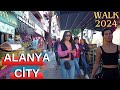 alanya street walking tour 2024 ! alanya city center ! antalya turkey holiday turkey travel 4k