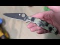 Spyderco endura 4  glow in the dark zome  black blade