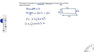 The length of a rectangle is twice its breadth.If perimeter of rectangle 66cm.find its length