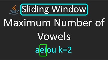 LeetCode - 1456. Maximum Number of Vowels in a Substring of Given Length | Sliding Window | Java