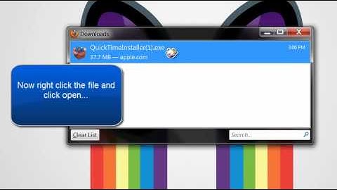 Download and Install Quicktime 7 for Windows