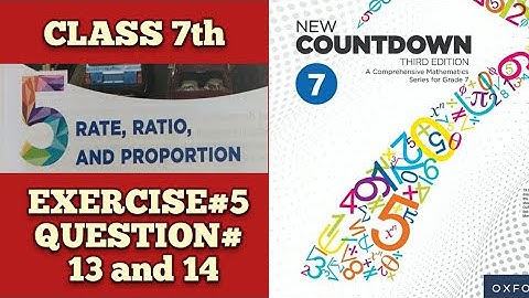 New Countdown third edition | Class 7th | CHAPTER 5 | EXERCISE 5 | QUE # 13 & 14 @LearningOnlineMath