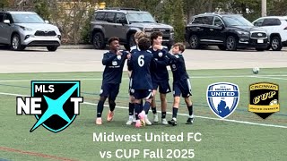 MLS Next U15 game highlights | Midwest United FC vs Cincinnati CUP | Fall 2025