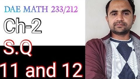 DAE MATH 233 | DAE MATH 212 | Chapter no 2 , Short Questions | Question 11 and 12 | saaud ahmad