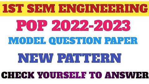 PRINCIPLE OF PROGRAMMING USING C 2022-2023|MODEL QUESTION PAPER|