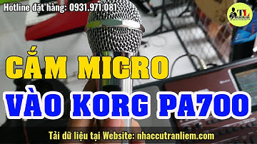Hướng dẫn Cắm Micro Vào Đàn Organ Korg PA700 dễ hiểu ai cũng làm được
