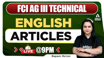 FCI Recruitment 2022 | FCI AG 3 Technical | English | Articles By Rupam