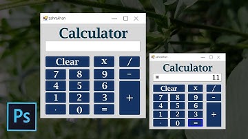 Calculator design | Adobe Photoshop CC 2015 | userinterface UI | visual studio look | Step by Step