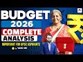 Budget 2026 | Union Budget 2026 Detailed Analysis | Union Budget 2026 Explained | by Vasu Sir