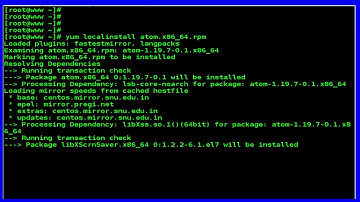 How To install Atom Text Editor on CentOS 7.3