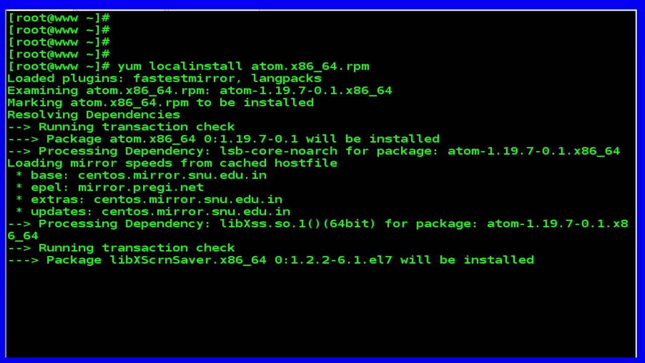 How To install Atom Text Editor on CentOS 7.3 YouTube