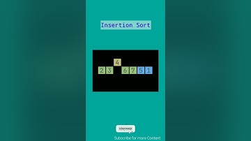 Insertion Sort Animation Video🚀 #algorithm #insertion #sorting #DSA #Way2Future
