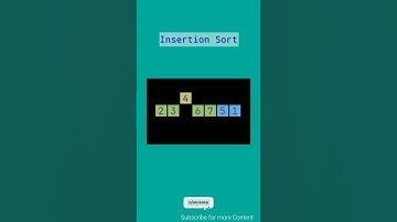 Insertion Sort Animation Video🚀 #algorithm #insertion #sorting #DSA #Way2Future