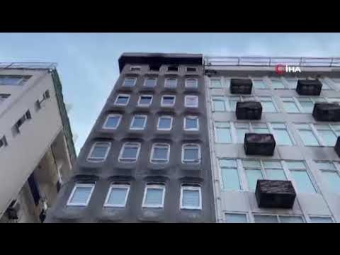 Bursa Heykel'de iş hanı yangını: 1 &ccedil;ocuk dumandan etkilendi