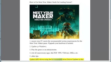 Fix Meet Your Maker Stuck On Loading Screen