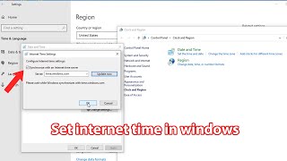 How to auto update time and date in windows 10