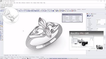 SubD Fleur de Lis Ring with Rhino 7!