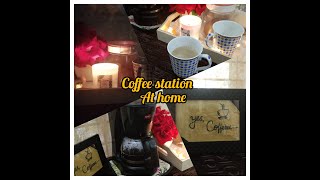 How to make a Coffee/Tea station at home ?! DIY coffee setup/Home Coffee station organization idea