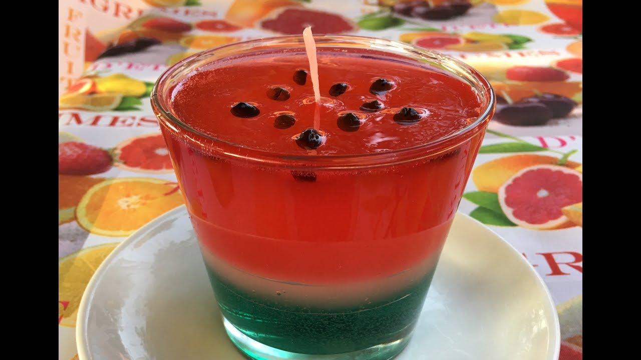 DIY - BOUGIE GEL effet PASTEQUE HD