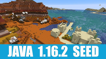 Minecraft Java 1.16.2 Seed: Completely exposed abandoned mineshaft at spawn near village