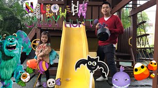 Kid vs Daddy Halloween Candy Hunt | Baby Playful
