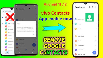 vivo Contacts App enable on any vivo mobile | Vivo
