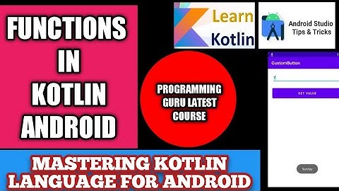 Kotlin Function | Kotlin Functions and Methods example | Basic Syntax & Functions in Kotlin