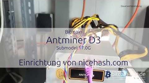 Bitmain Antminer D3 - NiceHash.com einrichten