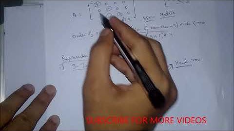 Lecture 4- Sparse Matrix | Order of sparse matrix | Representation 3-TUPLE and LINKED