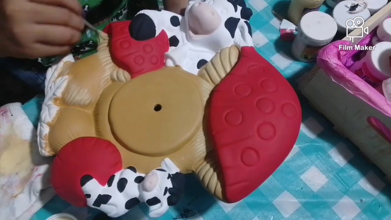 Como Pintar Reloj Hongo En Cerámica 🍄