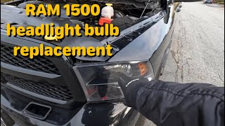 How to change Ram 1500 classic headlight bulb