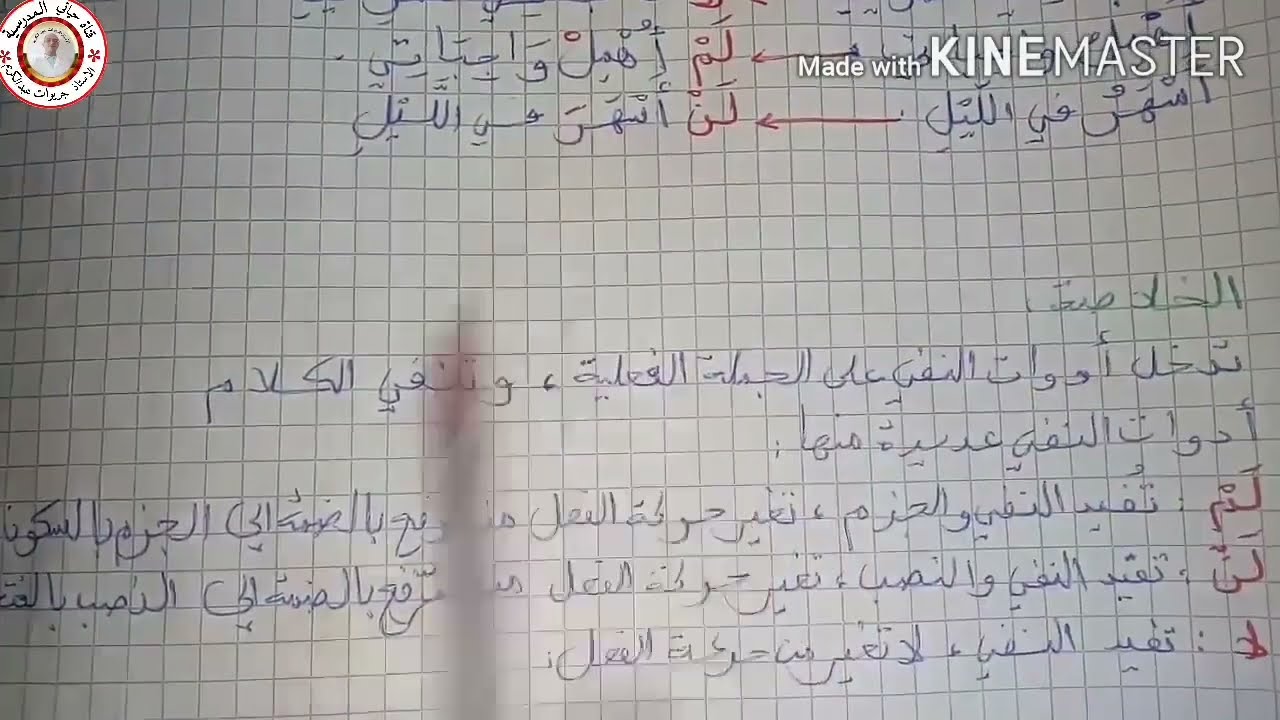السنة الثالثة لغة: الجملة المنفية بلم و لن