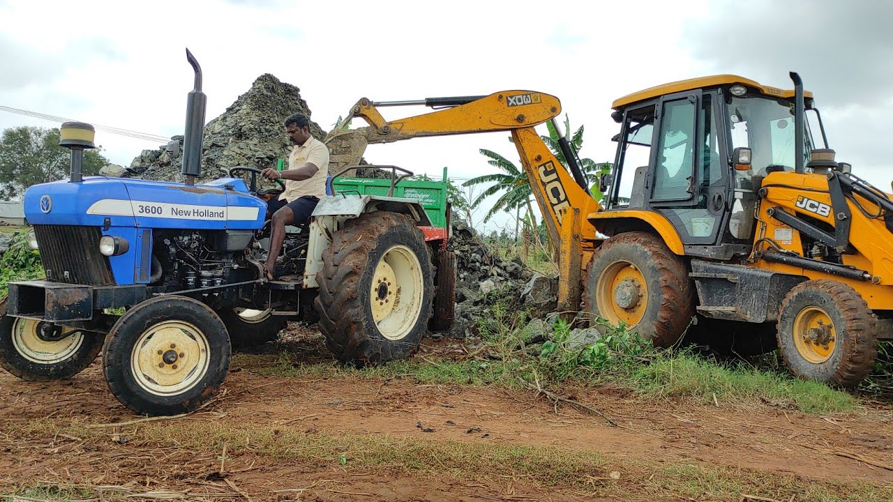 New Holland 45 hp tractor with fully loaded trolley Mahindra tractor