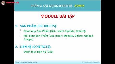 ASP.NET WEBFORM (Lesson54) - ADMIN - Bài Tập Hoàn Chỉnh Ứng Dụng | TRUONGMINHTUAN