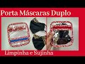 PORTA MÁSCARAS DUPLO DE PLÁSTICO CRISTAL