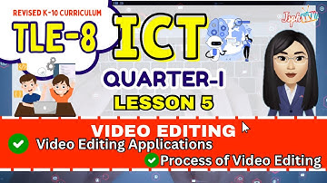TLE 8: Quarter I ICT: Lesson 5 Video Editing (Video Editing Applications) #videoediting  #Lesson5 