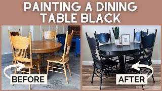 Painting a Dining Table Black