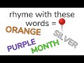 Rhyme with these words while watching this video 📍