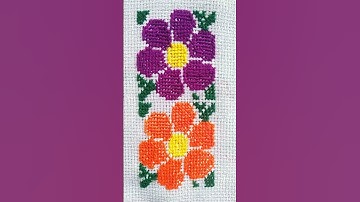 New Easy Dosuti CrossStitch Flower Design 😍❤️✨✨❤️ #shorts