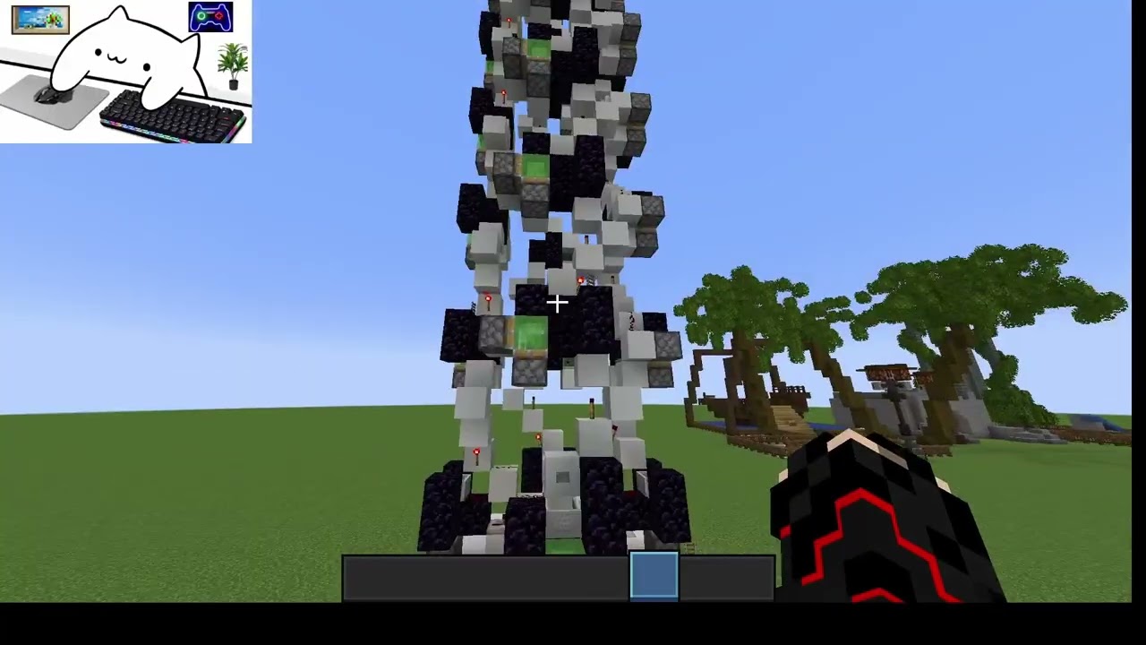 Ich baue einen Free fall Tower in Minecraft Freizeitpark