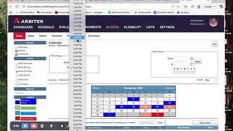 Setting Schedule Blocks in Arbiter Online