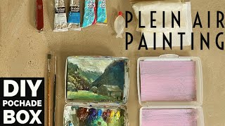 DIY pochade box for plein air painting. (This box is easy to make at home -  full instructions!) 