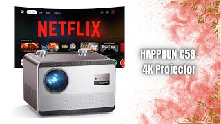 HAPPRUN C58 4K Projector Review | 2000 ANSI, Netflix Licensed, WiFi & Bluetooth