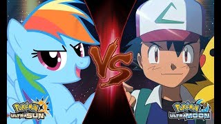 Обложка Pokemon Crossover Battle Ash Vs Rainbow Dash My Little Pony Скачать Pokemon Crossover Battle Ash Vs Rainbow Dash My Little Pony